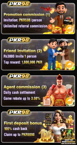 PKR98 game download VIP member commission and daily bonuses