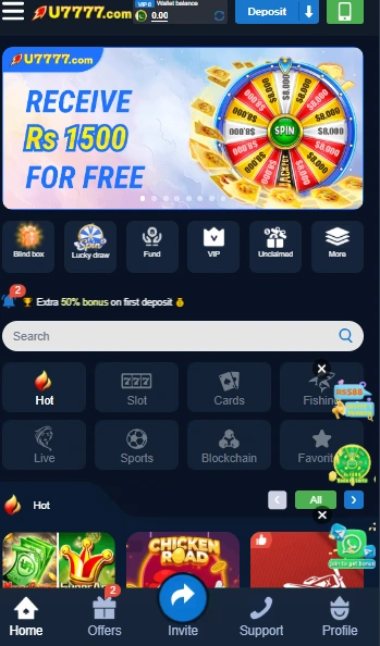 U7777 game download trending earning apk in Pakistan 